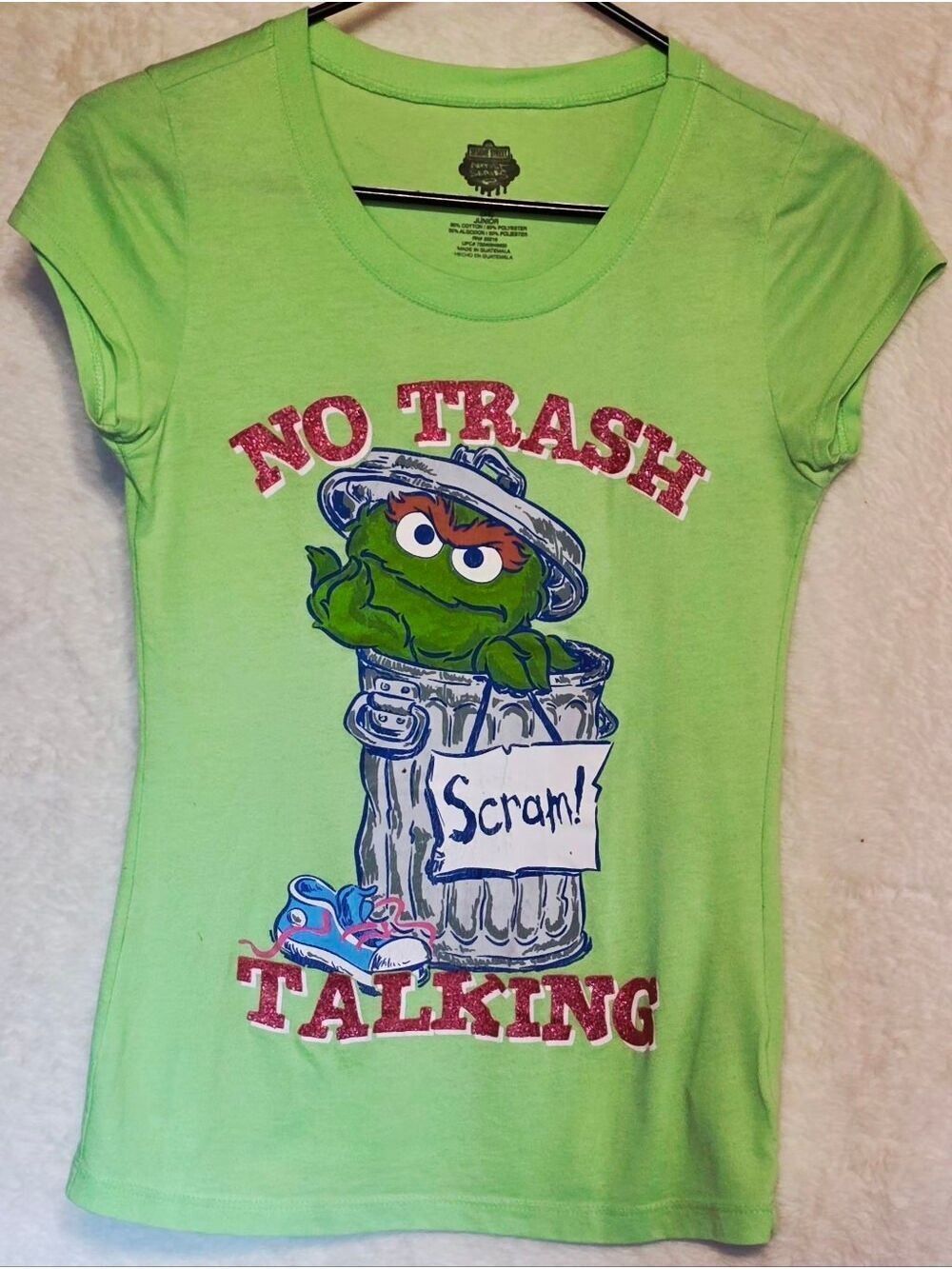 Sesame Street Green Oscar the Grouch 'No Trash Talking' Tee